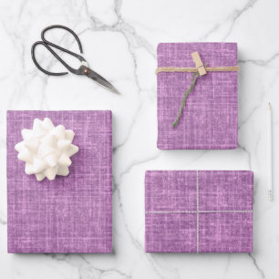 Hoja De Papel De Regalo Lino Púrpura Orquídea