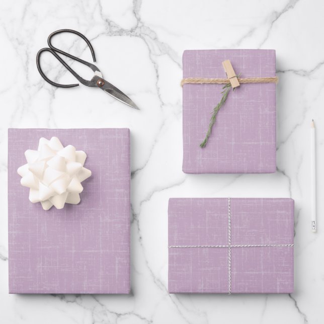 Hoja De Papel De Regalo Lino Rosa Claro (Anverso)