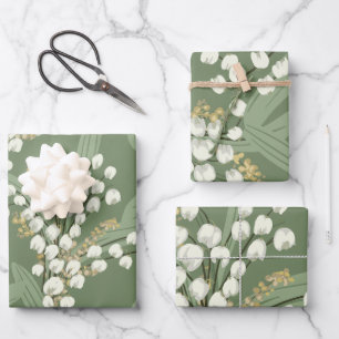 Hoja De Papel De Regalo Lirio de los valles Floral