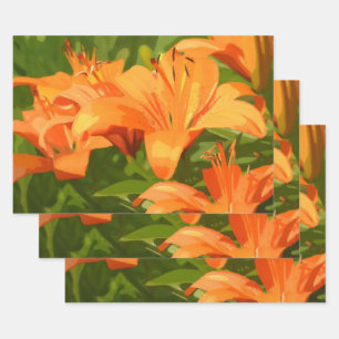 Hoja De Papel De Regalo Lirio de tigre pintado