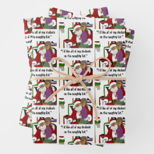 Hoja De Papel De Regalo Lista de traviesos