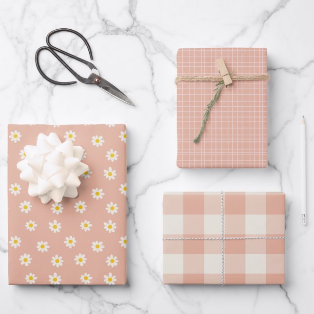 Hoja De Papel De Regalo Little One Collection - dusty apricot  (Anverso)