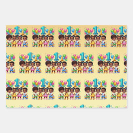 Hoja De Papel De Regalo Little Stars First Birthday Bash