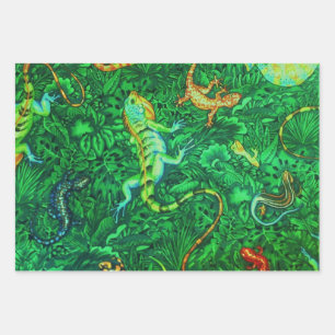 Hoja De Papel De Regalo Lizards Batik