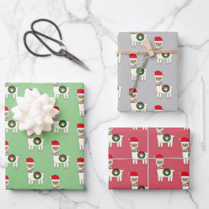 Hoja De Papel De Regalo Llamas de Navidades caprichosos
