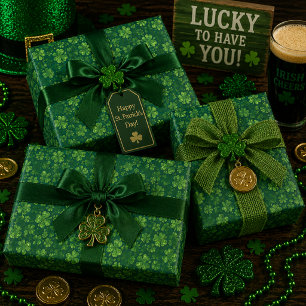 Hoja De Papel De Regalo Lluvia de Trébol