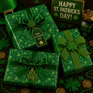 Hoja De Papel De Regalo Lluvia de Tréboles