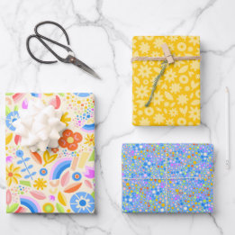 Hoja De Papel De Regalo Lluvias y puntos de primavera