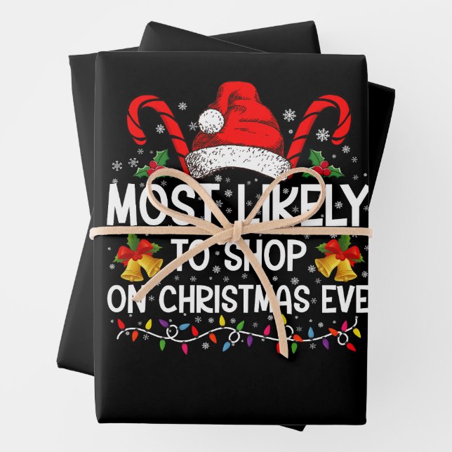 Hoja De Papel De Regalo Lo Más Probable Es Comprar Navidades Y Navidades (In situ)