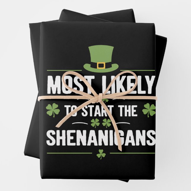 Hoja De Papel De Regalo Lo más probable es que empiecen los Shenanigans St (In situ)