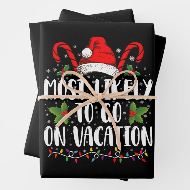 Hoja De Papel De Regalo Lo Más Probable Es Que Los Navidades De Vacaciones (In situ)