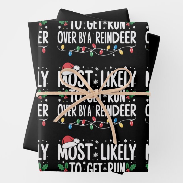 Hoja De Papel De Regalo Lo Más Probable Es Que Los Regalen Los Renos. (In situ)