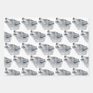 Hoja De Papel De Regalo Lobo consolador