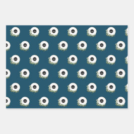 Hoja De Papel De Regalo Logo de la compañía Personalizado Blue Modern Wrea