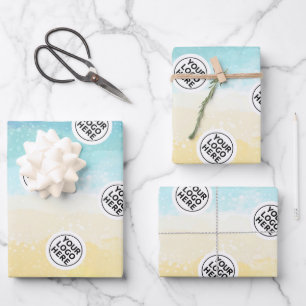 Hoja De Papel De Regalo Logo Ocean Beach