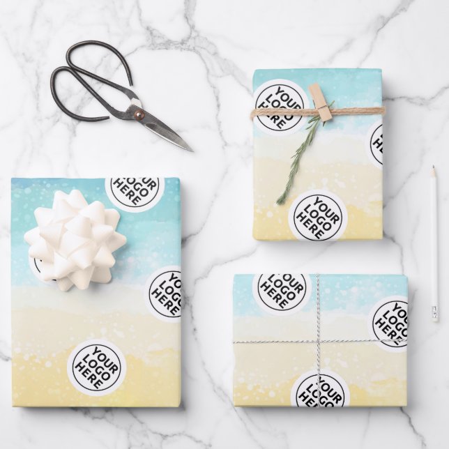Hoja De Papel De Regalo Logo Ocean Beach (Anverso)