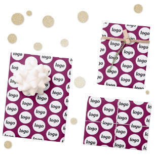 Hoja De Papel De Regalo Logotipo sencillo Patrón de promoción de marca com