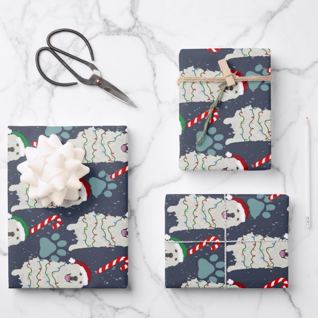 Hoja De Papel De Regalo Los grandes Pirineos navidades