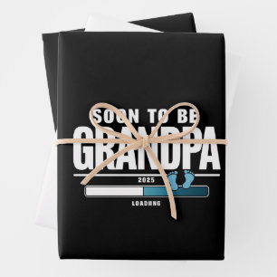 Hoja De Papel De Regalo Los Hombres Pronto Serán Abuelo EST. Nuevo Abuelo 