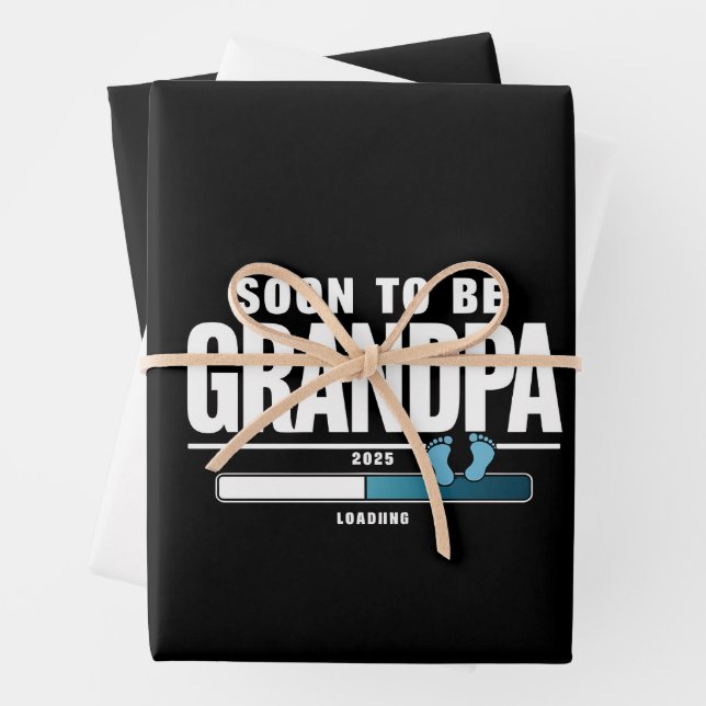 Hoja De Papel De Regalo Los Hombres Pronto Serán Abuelo EST. Nuevo Abuelo  (In situ)