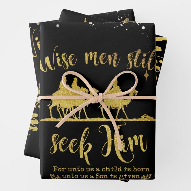 Hoja De Papel De Regalo Los Hombres Sabios Todavía Lo Buscan Navidades (In situ)