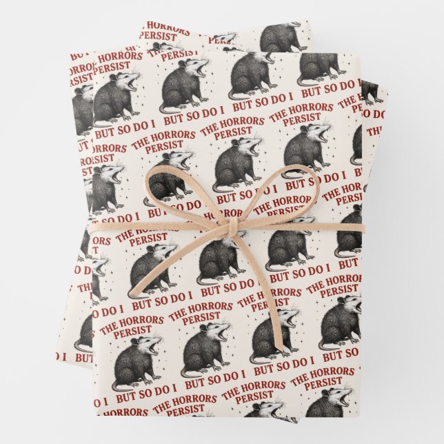 Hoja De Papel De Regalo Los Horrores Persisten, Pero Yo También (In situ)