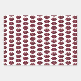 Hoja De Papel De Regalo Los labios rojos del beso