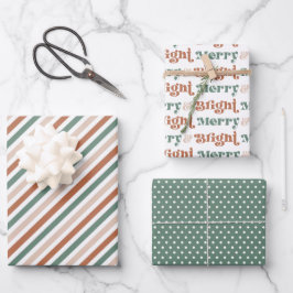 Hoja De Papel De Regalo Los Navidades Boho dan su envolvimiento a vacacion