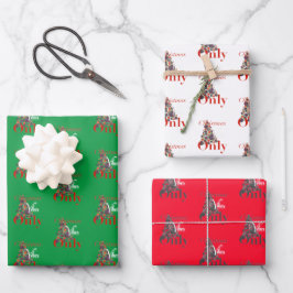 Hoja De Papel De Regalo Los navidades sólo ven el árbol verde rojo abstrac