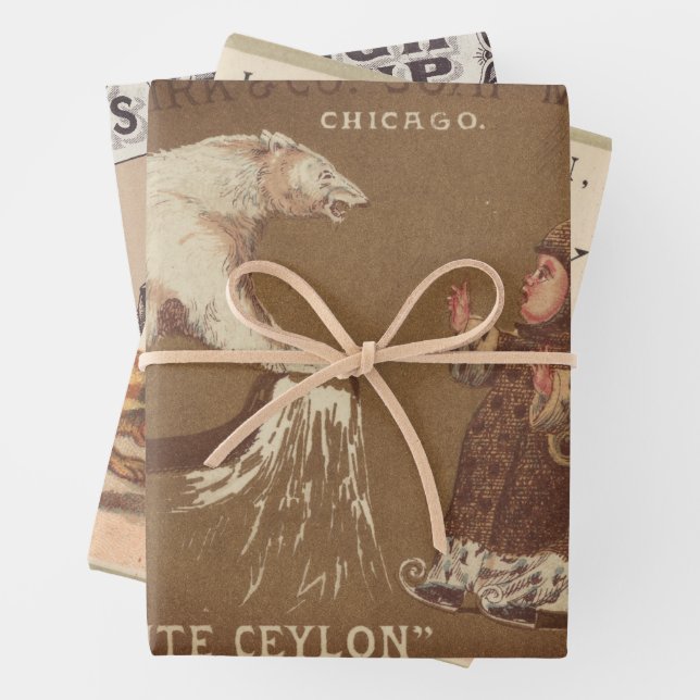 Hoja De Papel De Regalo Los perros llevan arte publicitario estadounidense (In situ)