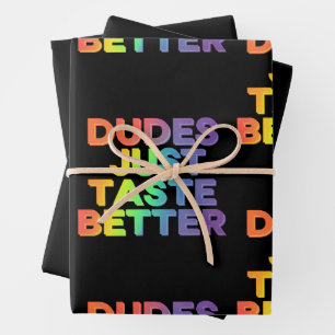 Hoja De Papel De Regalo Los Tipos Saben Mejor Arcoíris Orgullo Gay LGBTQ