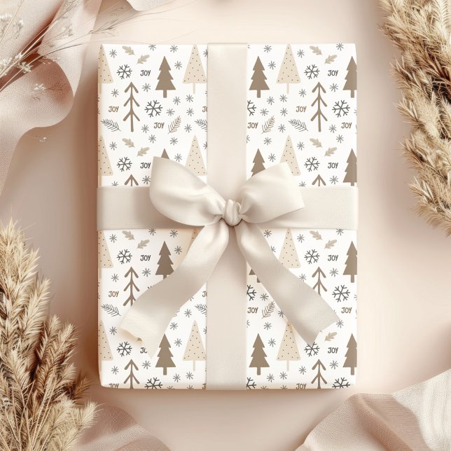 Hoja De Papel De Regalo Los tonos neutros de los Navidades modernos (Subido por el creador)