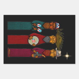 Hoja De Papel De Regalo Los Tres Reyes Magos de Puerto Rico – Parranda