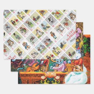 Hoja De Papel De Regalo Louis Wain, Gatos y Gatitos