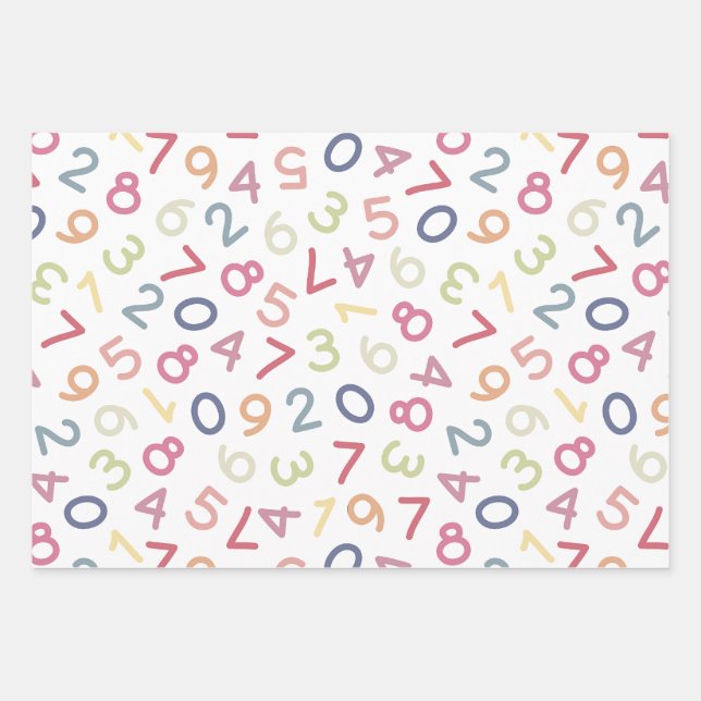 HOJA DE PAPEL DE REGALO LOVE OF NUMBERS (Anverso)