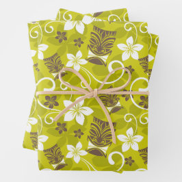 HOJA DE PAPEL DE REGALO LUAU TIKI PATTERN