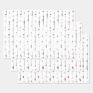 Hoja De Papel De Regalo Luces de Navidades coloridas -