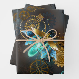 Hoja De Papel De Regalo Luciérnaga de Steampunk