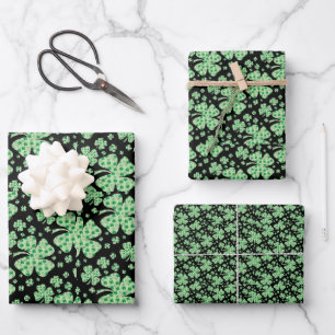 Hoja De Papel De Regalo Lucky Four Leaf Clover St. Patrick Irish