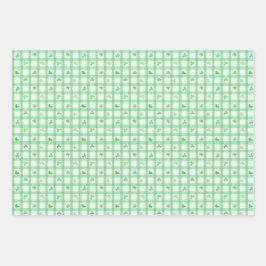 Hoja De Papel De Regalo Lucky St Patricks Day Green Plough Clover