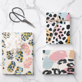 Hoja De Papel De Regalo Lugares de leopardo pastel elegante