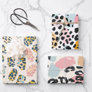 Hoja De Papel De Regalo Lugares de leopardo pastel elegante