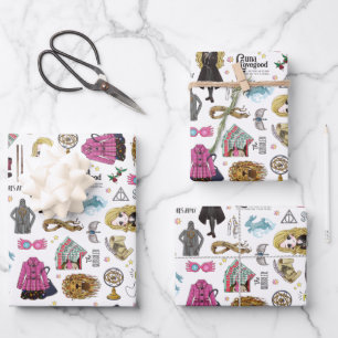Hoja De Papel De Regalo Luna Lovegood Mágica Acuarela