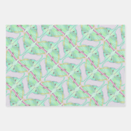 Hoja De Papel De Regalo Luna Moth en lavender