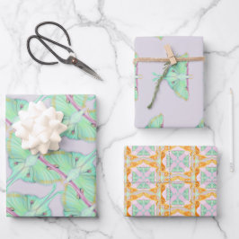 Hoja De Papel De Regalo Luna Moth en lavender