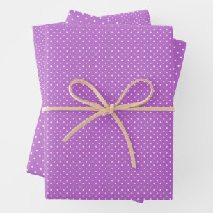 Hoja De Papel De Regalo Lunares diminutos blancos - Orquídea púrpura