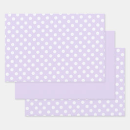 Hoja De Papel De Regalo lunares en lavanda suave