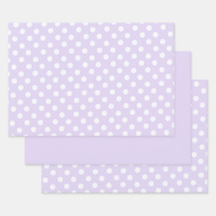 Hoja De Papel De Regalo lunares en lavanda suave