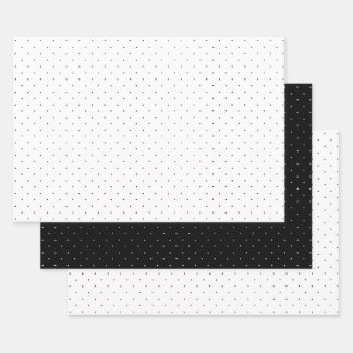 Hoja De Papel De Regalo Lunares en negro y blanco
