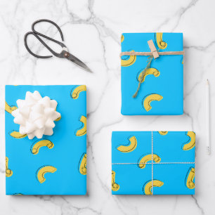 Hoja De Papel De Regalo Macaroni y Ilustracion de queso